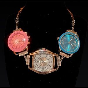 Handmade, watch, choker necklace